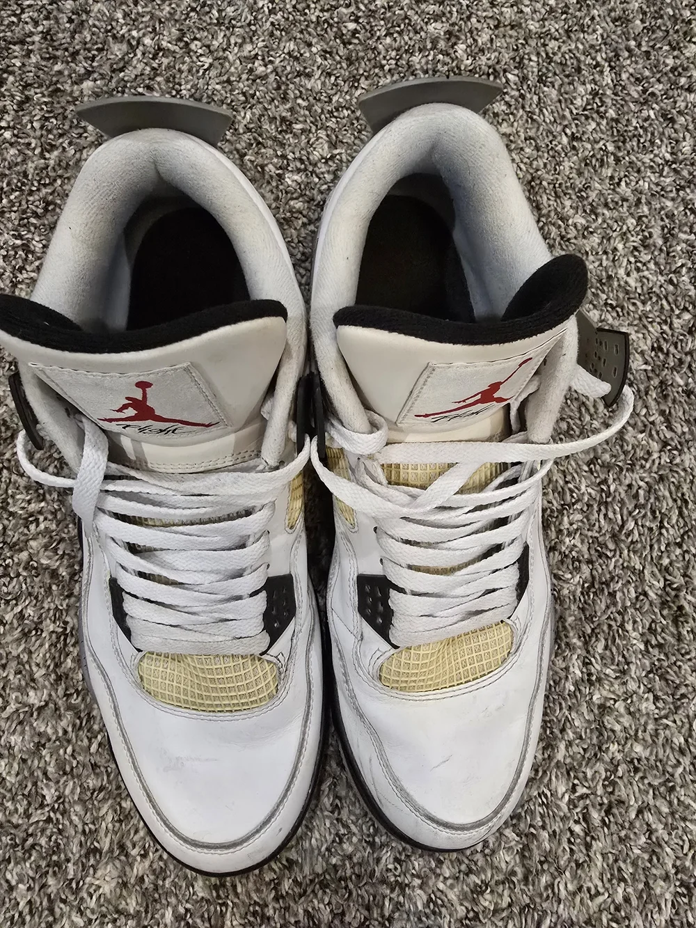 Nike Air Jordan 4 Retro Men’s White/Red Basketball Sneakers